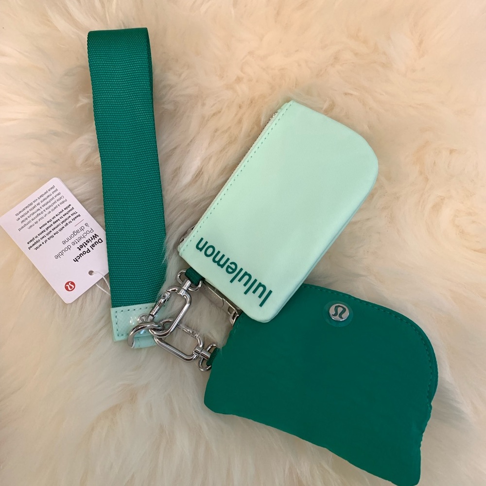 Lululemon Dual Pouch Wristlet/Green/NWT